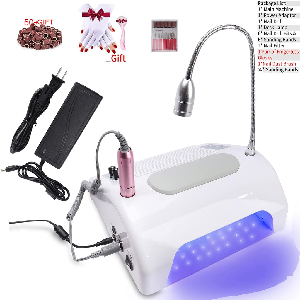 Nail Dust Collector Vacuum Multifunction Nail Art Machine,40W Nail Dust Collector for Acrylic,30000PRM Nail Drill