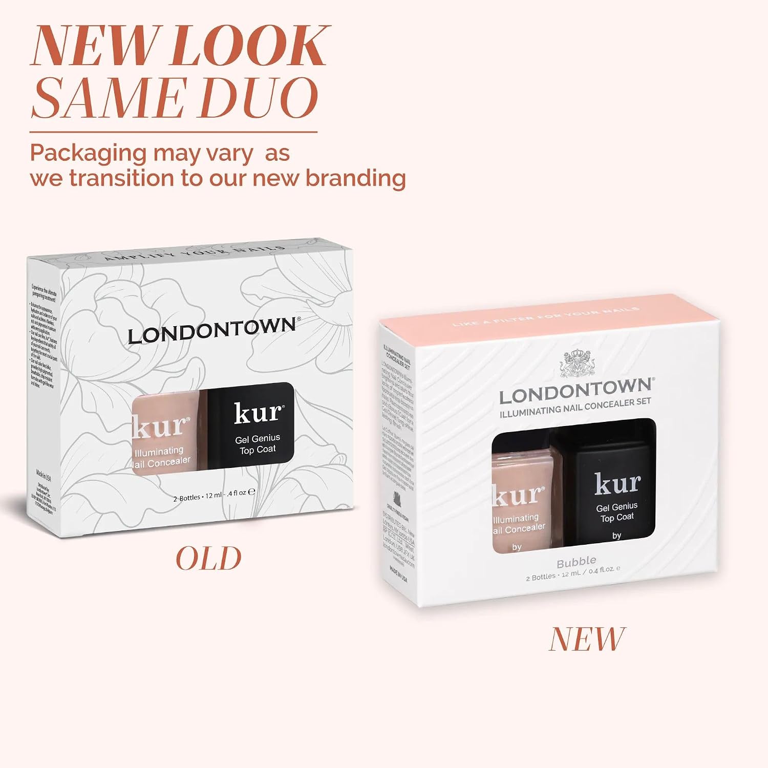 Nail Concealer and Gel Genius Top Coat Duos, Brighten and Illuminate Nails in One Step, High Gloss Chip-Resistant