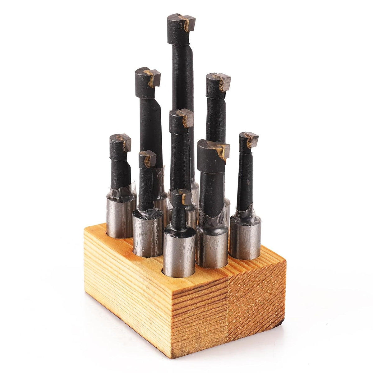 9-Piece 1/2" Boring Bar Set - C6 Carbide Tipped Lathe Tools Kit