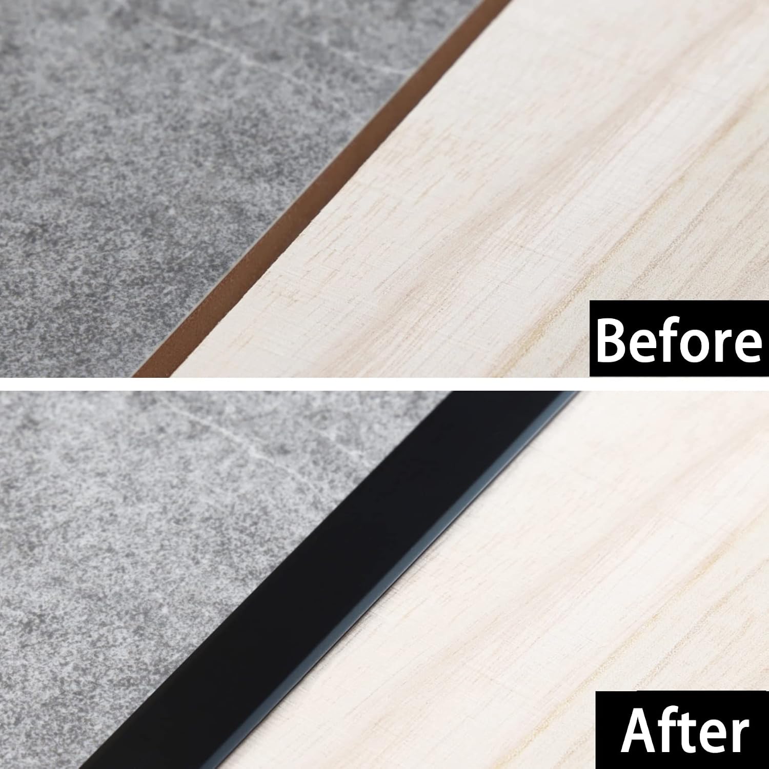 3Pcs Aluminum T Molding Trim & Floor Transition Strips, Flat Divider Strip for Door Threshold and Joining Flooring