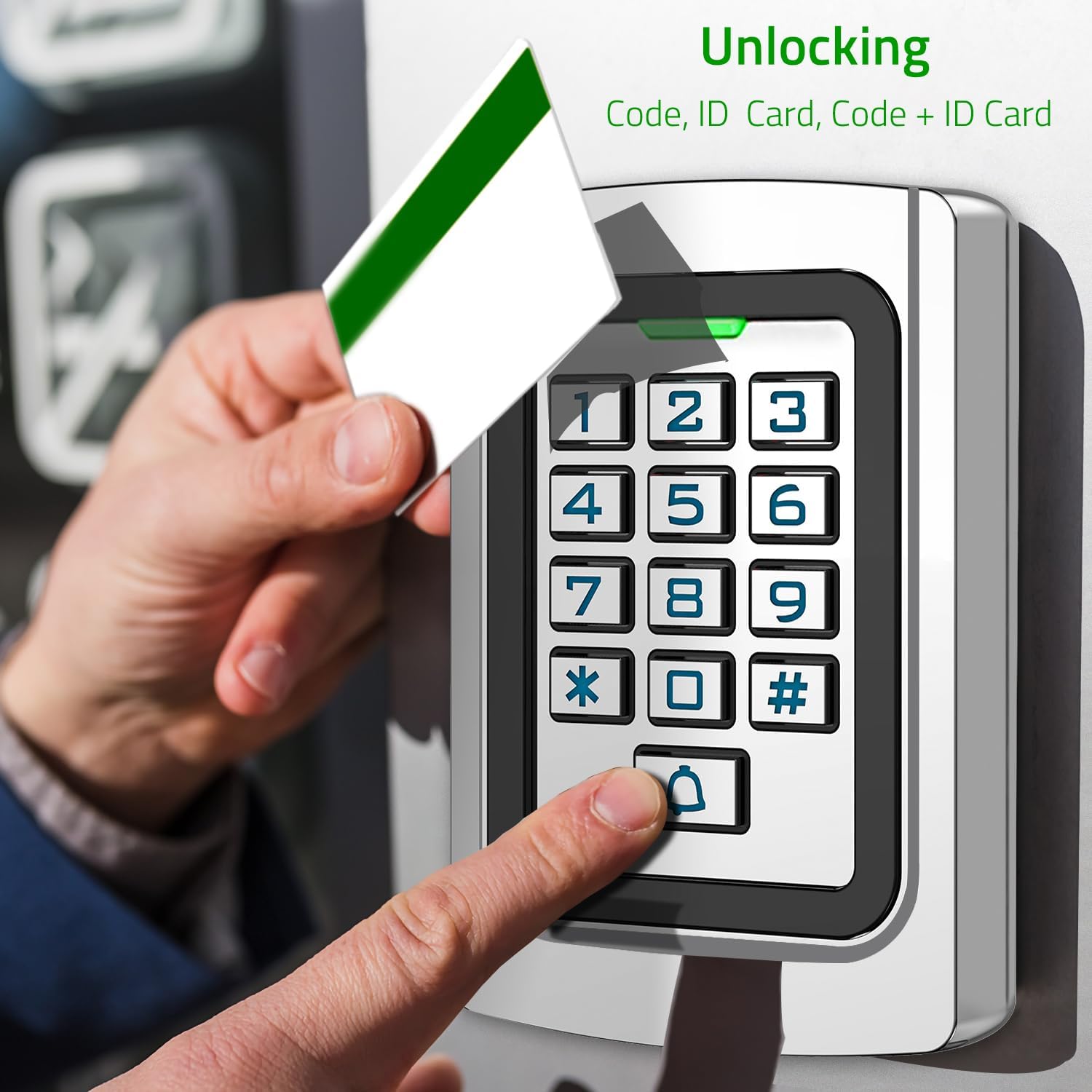 Universal Wired Access Control Keypad, PIN Code & ID Card Metal Door Keypad | 12V DC Door Key pad, IP68 Waterproof