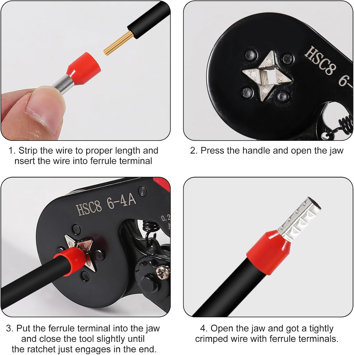 Ferrule Crimping Tool Kit with 1200pcs Wire Terminals Crimping Connectors Wire Ends Ferrules AWG 23-7 Self-adjustable Wire Plier Set Terminal Connector Sleeves Electrical Wire Connectors