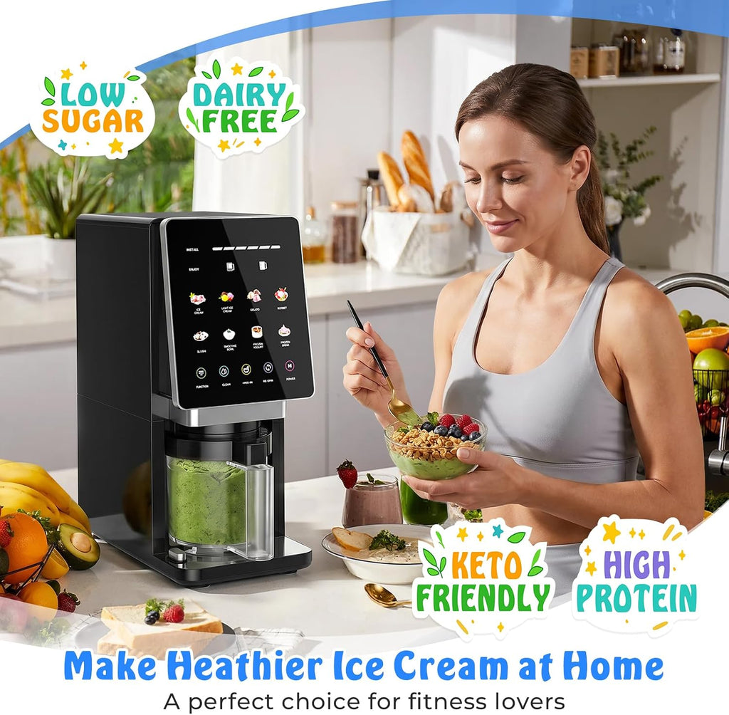 Ice Cream Maker, 11-in-1 Frozen Treat Yogurt Machine with 3 Pints