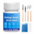 2.8 oz Glass Etching Kit, High-Adhesion Stencils for Crisp Results