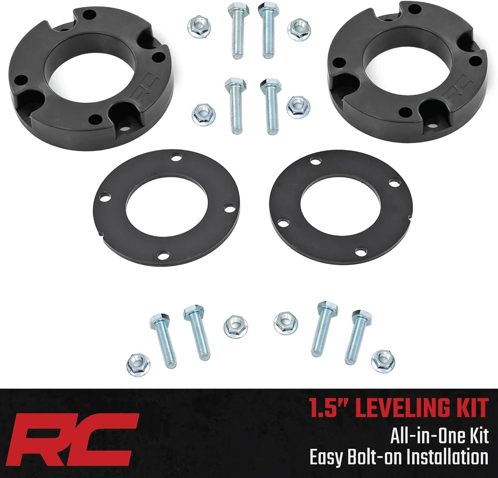 Rough Country 1.5" Bolt-on Leveling Kit for Toyota 4Runner (2025) - Increases Ground Clearance, Levels Stance, Easy Upgrade