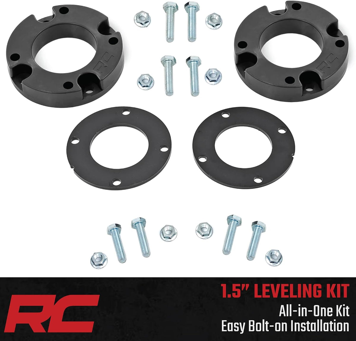 Rough Country 1.5" Bolt-on Leveling Kit for Toyota 4Runner (2025) - Increases Ground Clearance, Levels Stance, Easy Upgrade