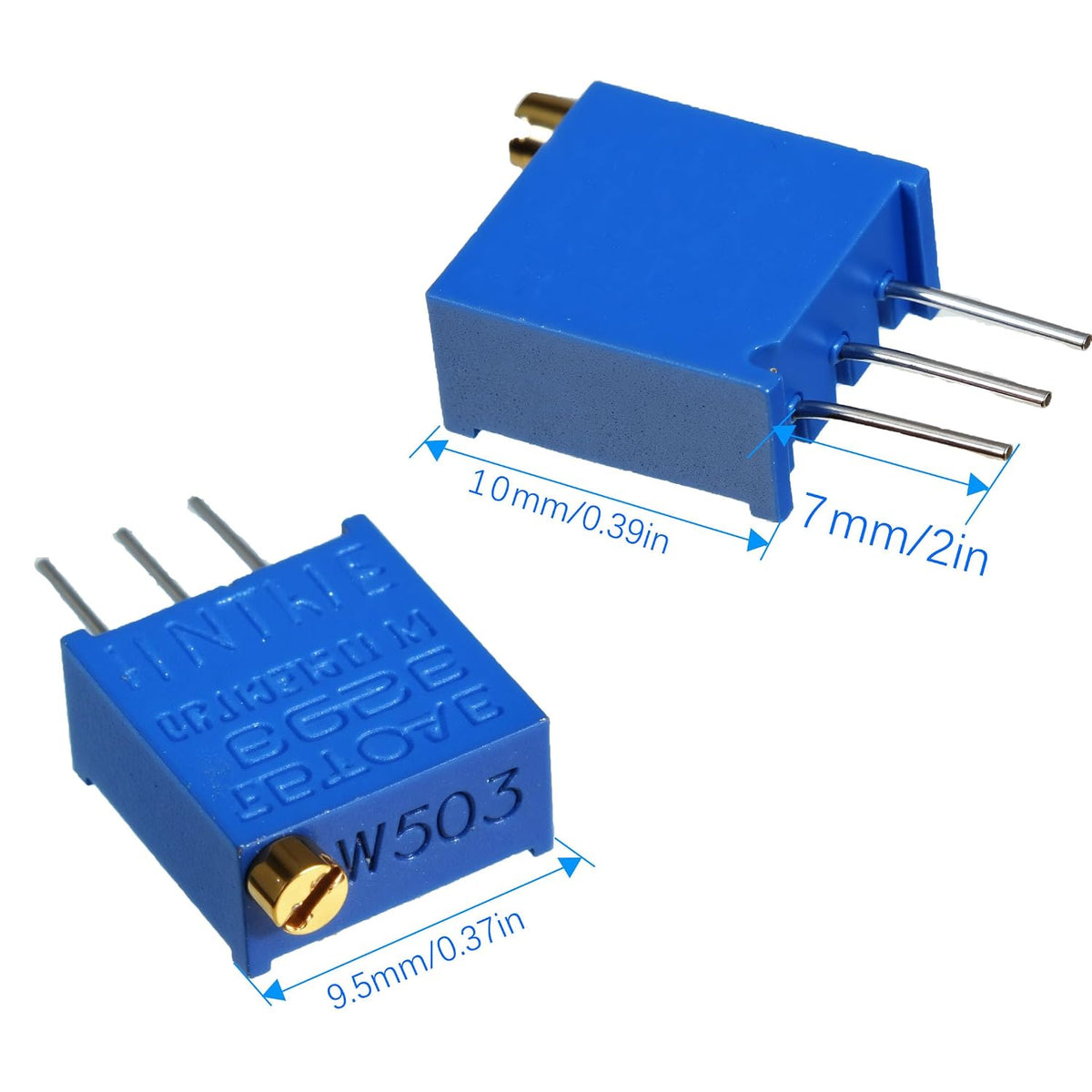 60Pcs 12 Values 3296W Multiturn Trimmer Potentiometer kit