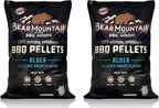 All Natural Hardwood Pellets, Alder Wood 20 Pound Bag, Ideal for Pellet Smokers, Smoky Wood Fired Flavor (2 Pack)