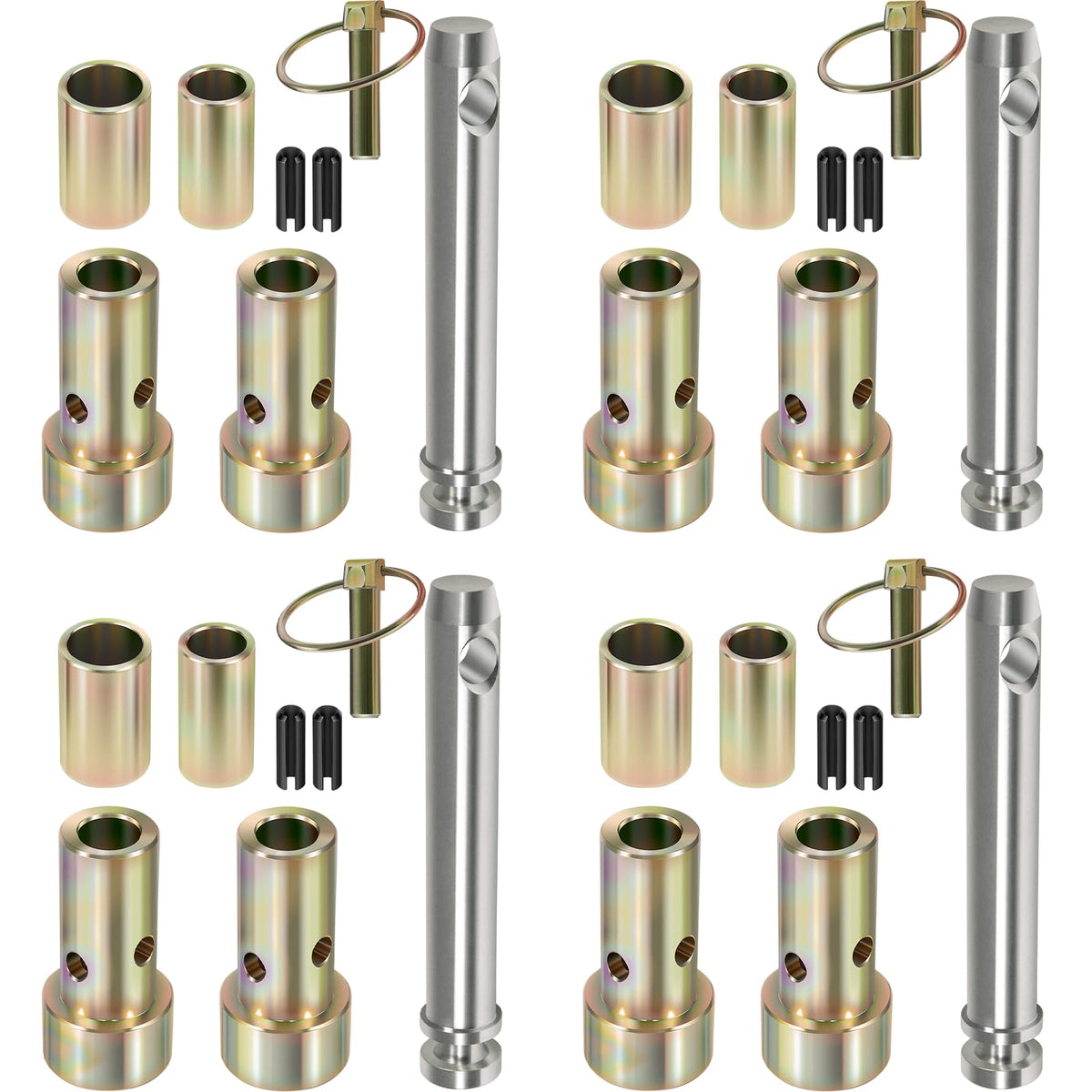 4 Packs TK95029 CAT 1 Quick Hitch Bushing Kit with Top Link and Lynch Pin