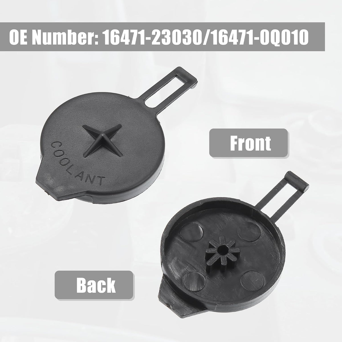uxcell No.16471-23030/1306F5 Engine Coolant Reservoir Tank Lid Cap Cover for Toyota Corolla 2014-2019 for Toyota Yaris 2007-2018