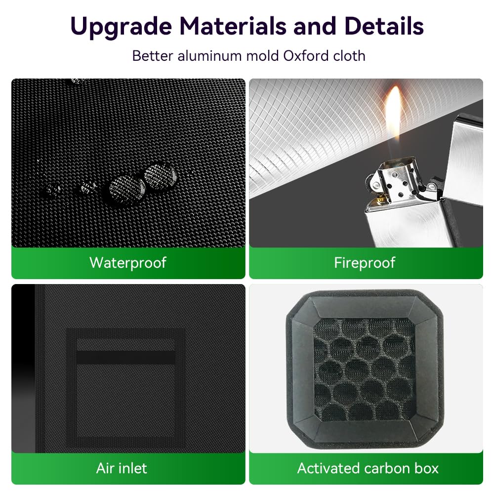 Resin 3D Printer Enclosure Cover Tent with Ventilation, LED Light, Thermo-Hygrometer, Odor Elimination 24 x 18 x 18