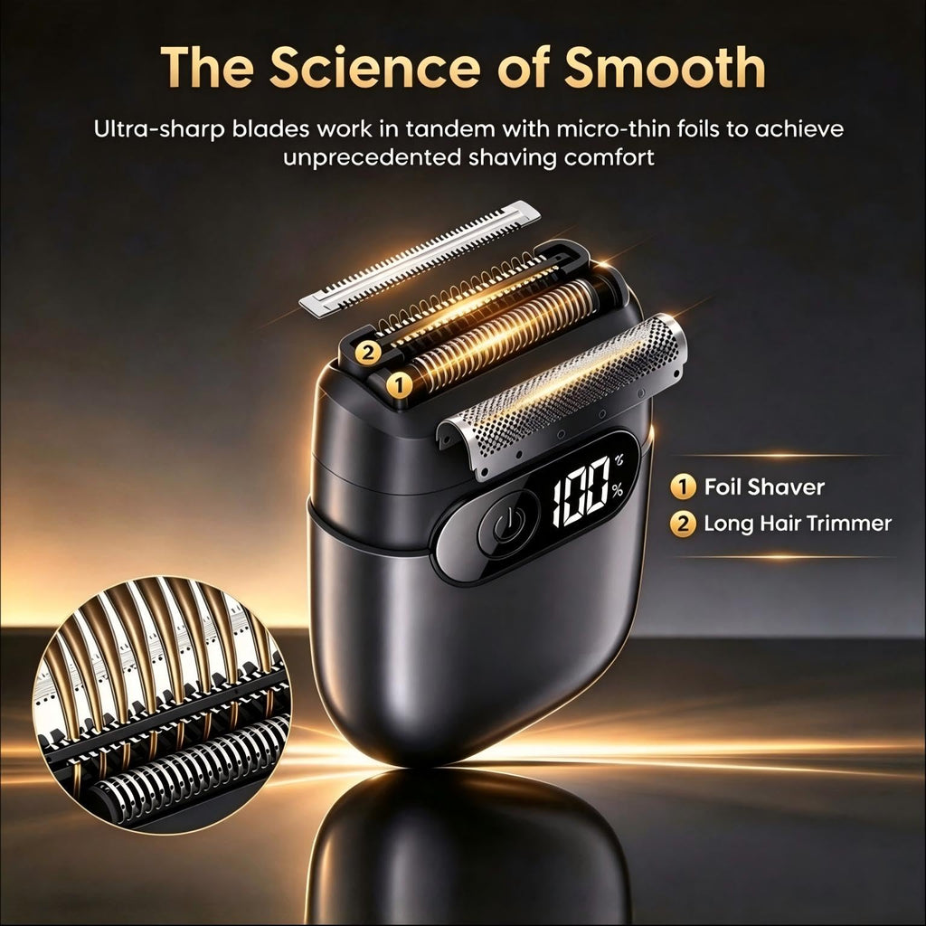 Electric Razor for Men, Foil Shaver and Beard Trimmer -Graphite Black