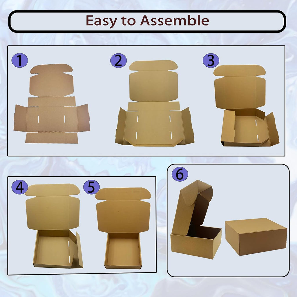 11x9.6x3 Inch Brown Shipping Boxes 25 Pack,Large Gift Boxes,Bulk of Mailers
