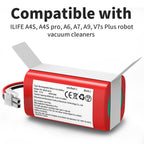 Replacement Battery for ILIFE A4 A4S A6 A9 A10 V3x V7 V7s Robotic Vacuum