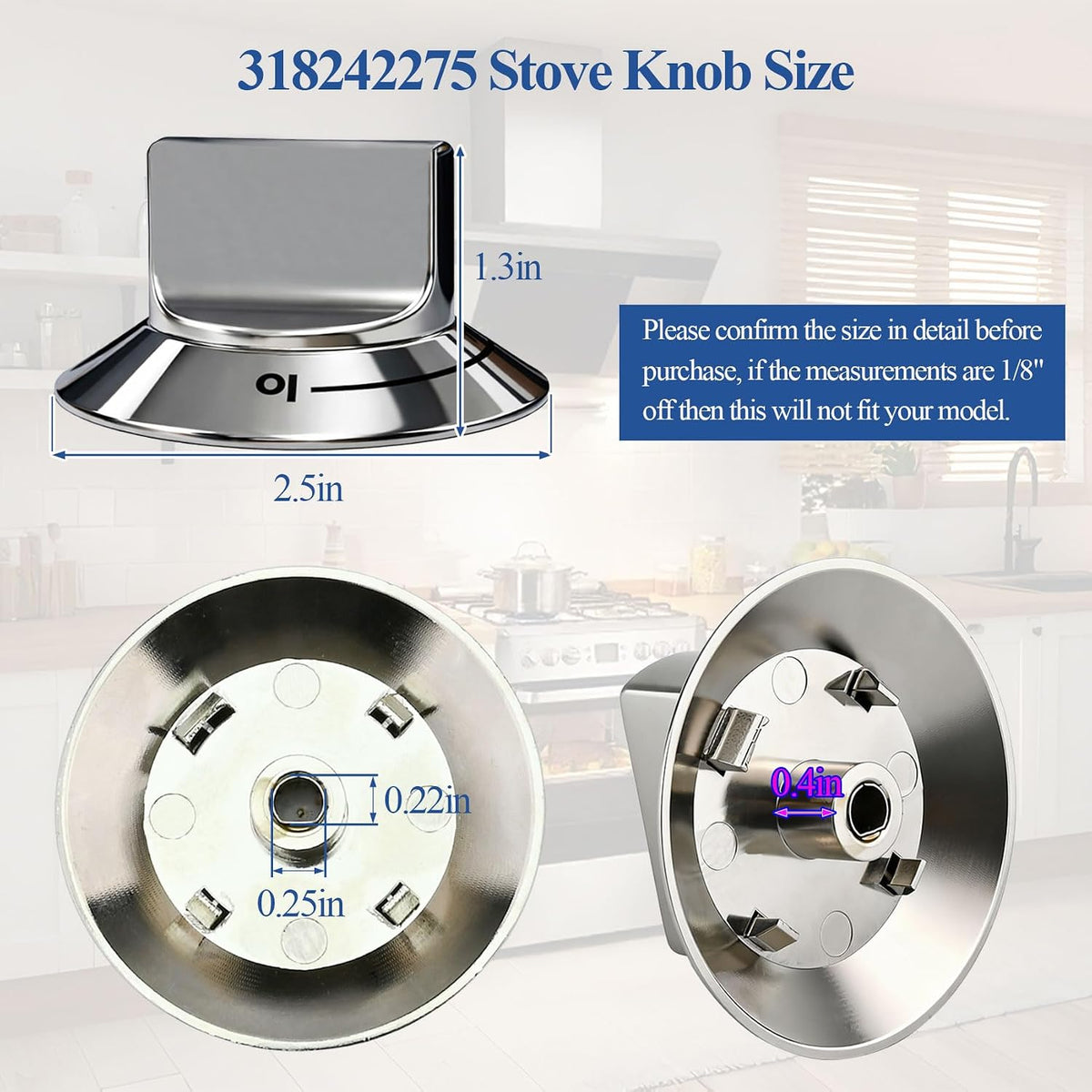 318242275 Control Knob(1pcs), Compatible with Electrolux Range/Cooktop etc.