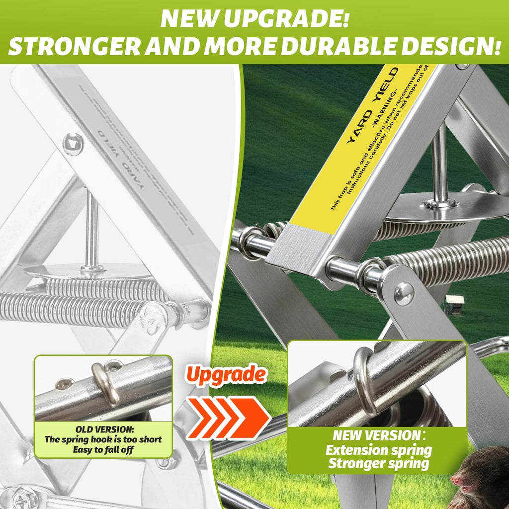 Mole Trap,Galvanized Steel Scissor Trap,Reusable and Easy-Set Quick Capture Solution for Moles and Gophers in Lawns