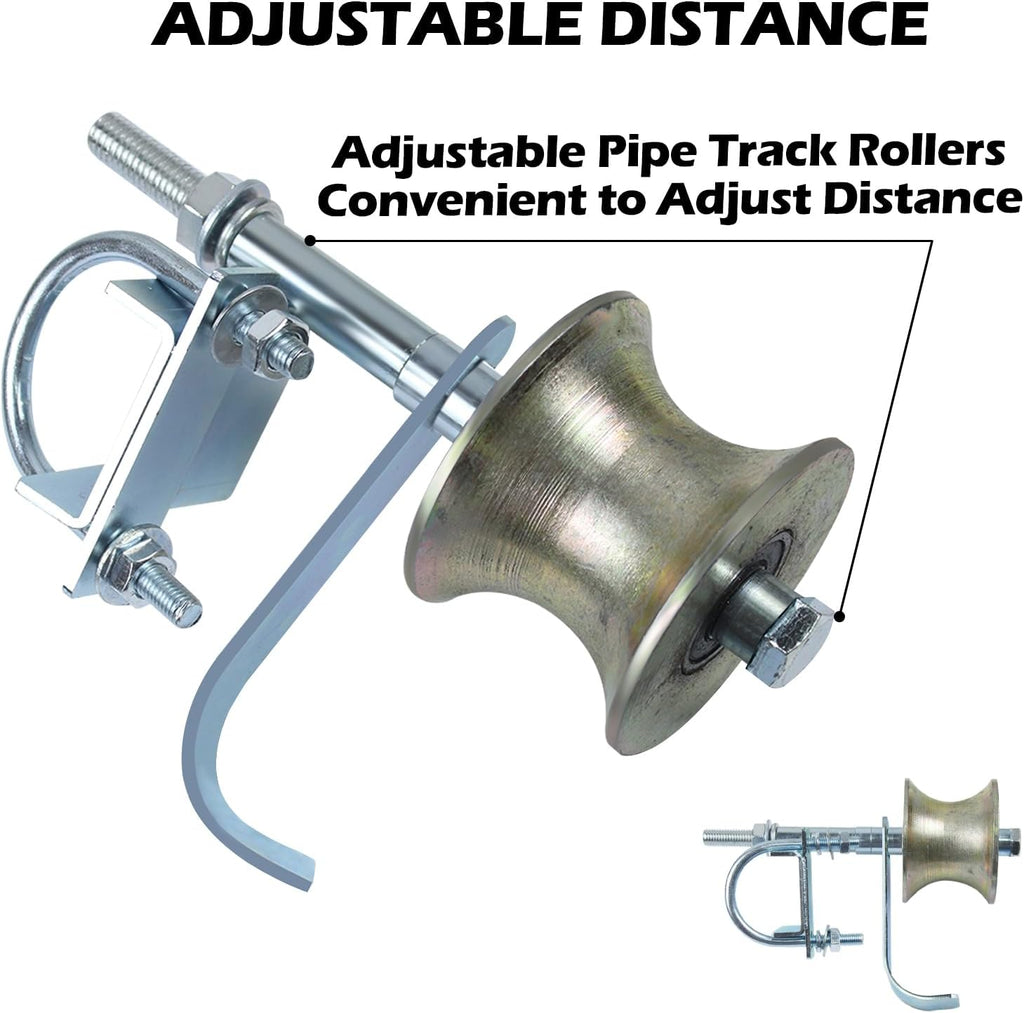 6" Wheels Rolling Gate Hardware Kit for Chain Link Gate | Sliding Gate Hardware | Sliding Gate Kit | Farm Gate Hardware