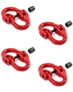 QWORK G80 Alloy Steel Hammerlock Coupling Link Connecting Link, 5/16", 4 Pack, Red, 4400 lbs Load Limit