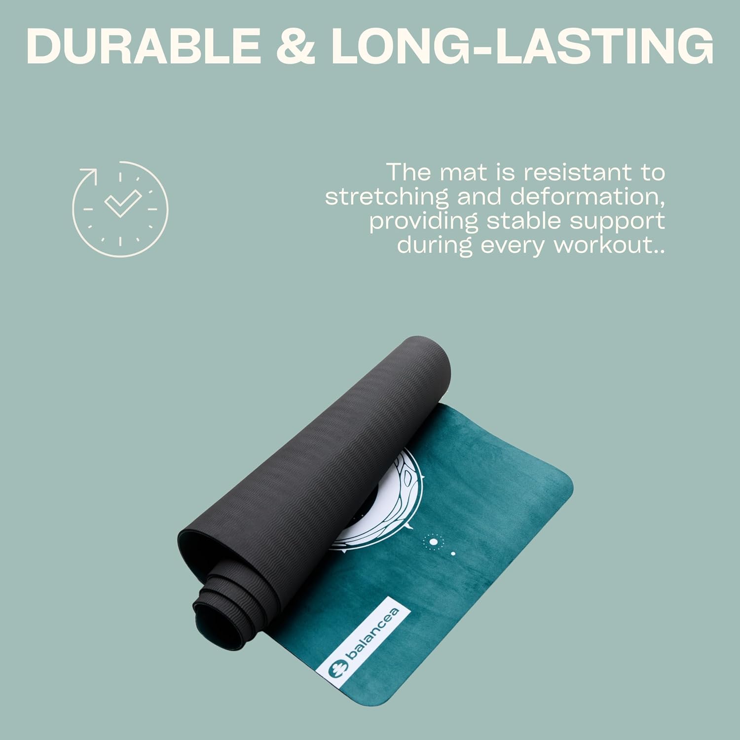 Yoga Mat With Strap 5mm Non Slip Suede & TPE - Eco-Friendly Fitness & Exercise Mat for Home Gym, Pilates, Hot Yoga