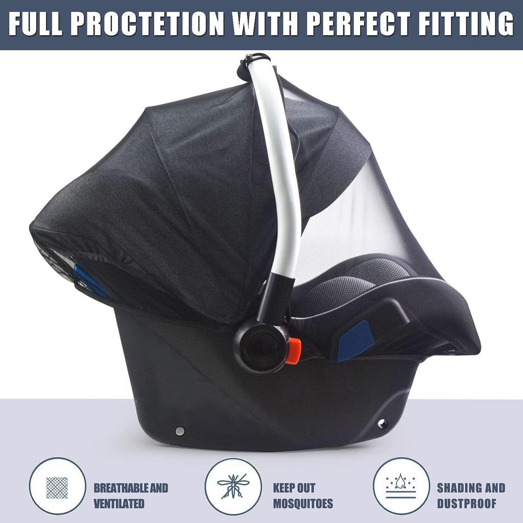 Baby Mosquito Net for Infant Car Seats,Infant Stroller and Bassinets, Carrier,Breathable with Elastic Netting for