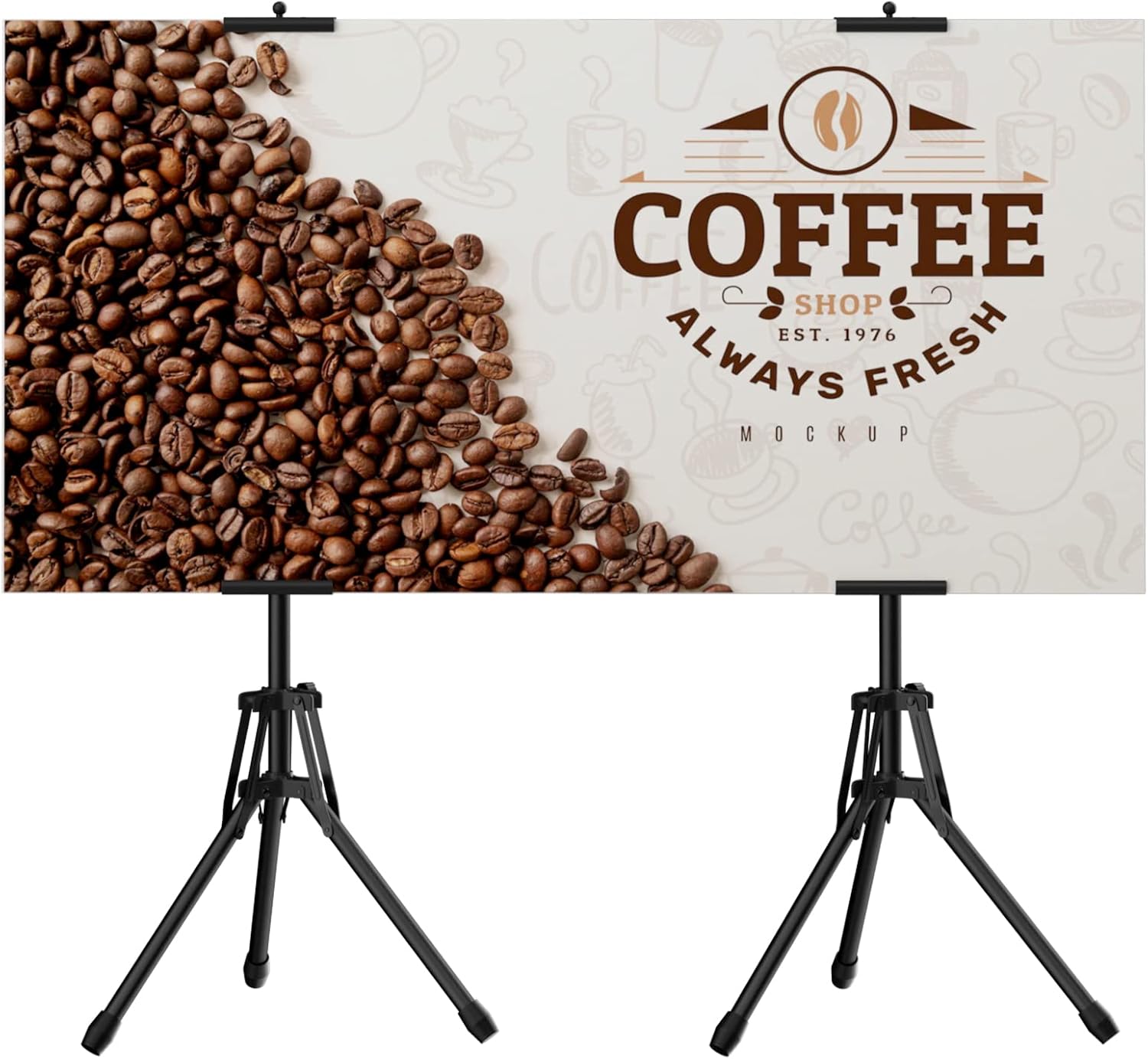 Poster Stands for Display, Double Sided Display Poster Stand | 1 Pack Outdoor Sign Holder with Metal Frame