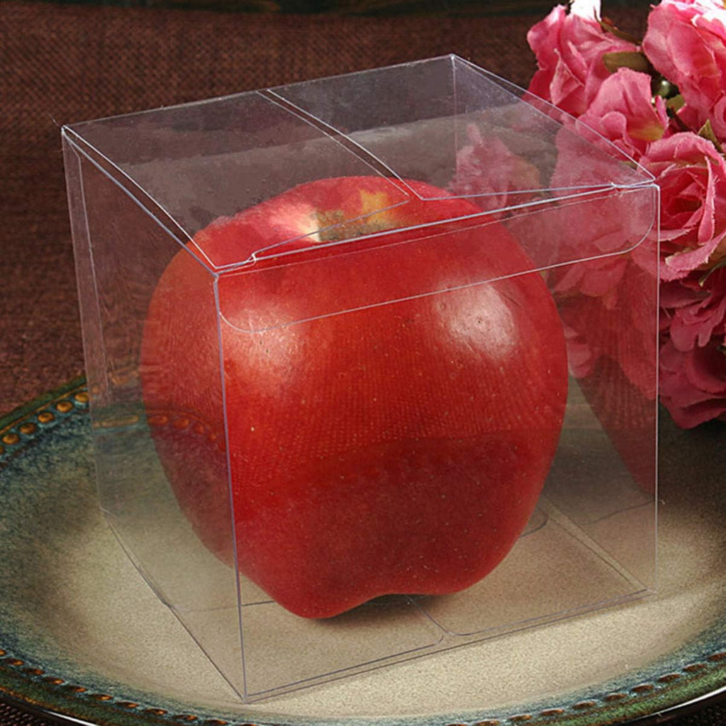 Clear Packaging Boxes 5 pcs Transparent Pvc Cube Gift Boxes 1.96 X 1.96 X 1.96 Candy Chocolate Truffles Wedding