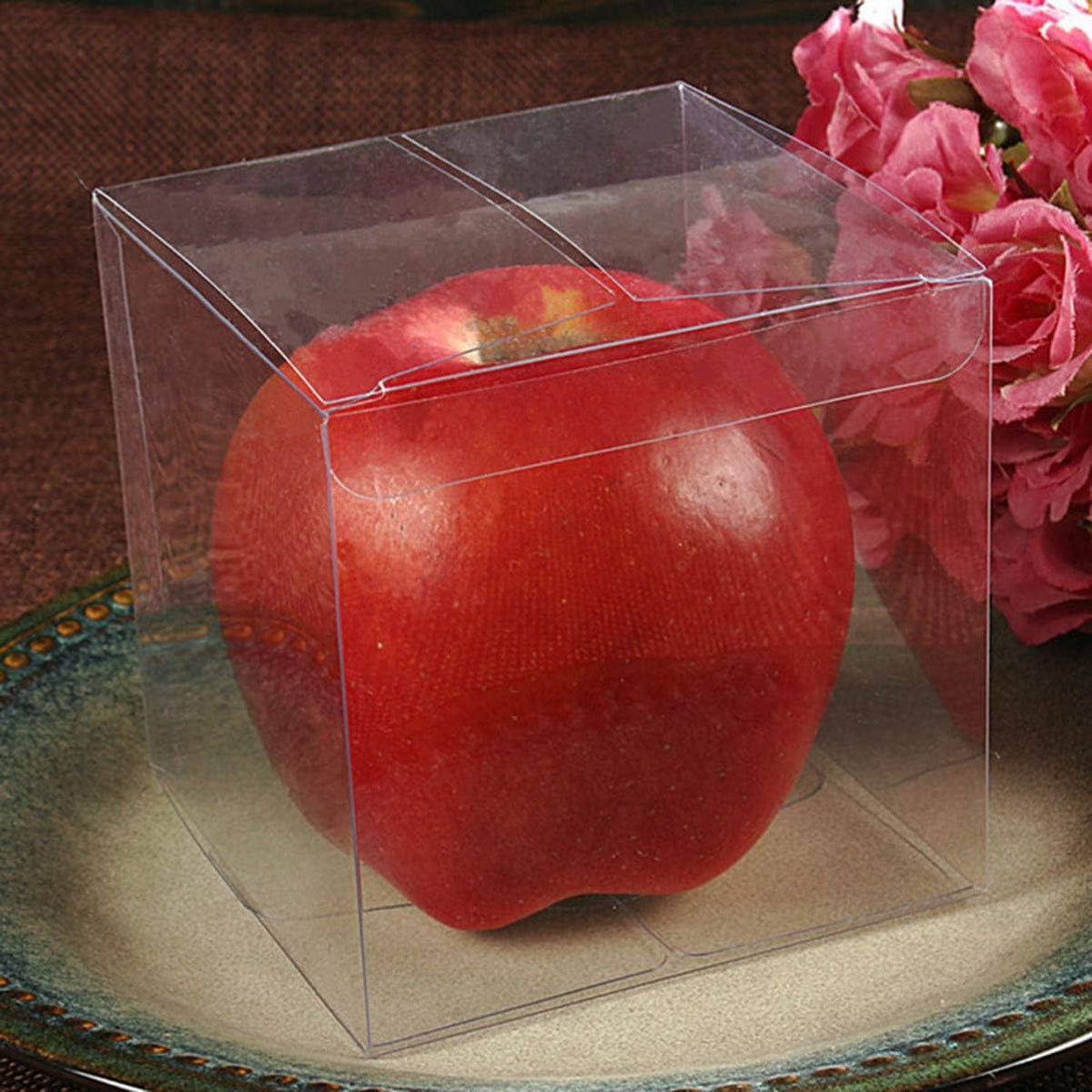 Clear Packaging Boxes 5 pcs Transparent Pvc Cube Gift Boxes 1.96 X 1.96 X 1.96 Candy Chocolate Truffles Wedding