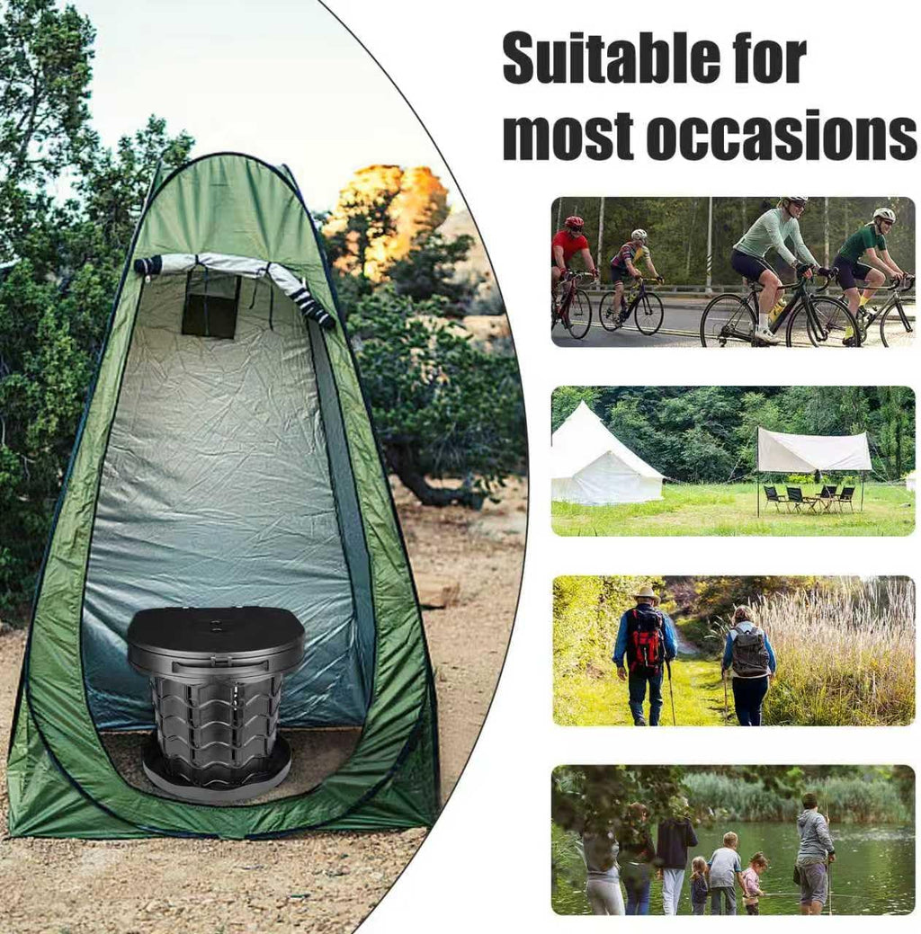 XXL Portable camping Toilet, Foldable and Height Adjustable, Load Capacity 500lbs, with Carrying Handle, Perfect for