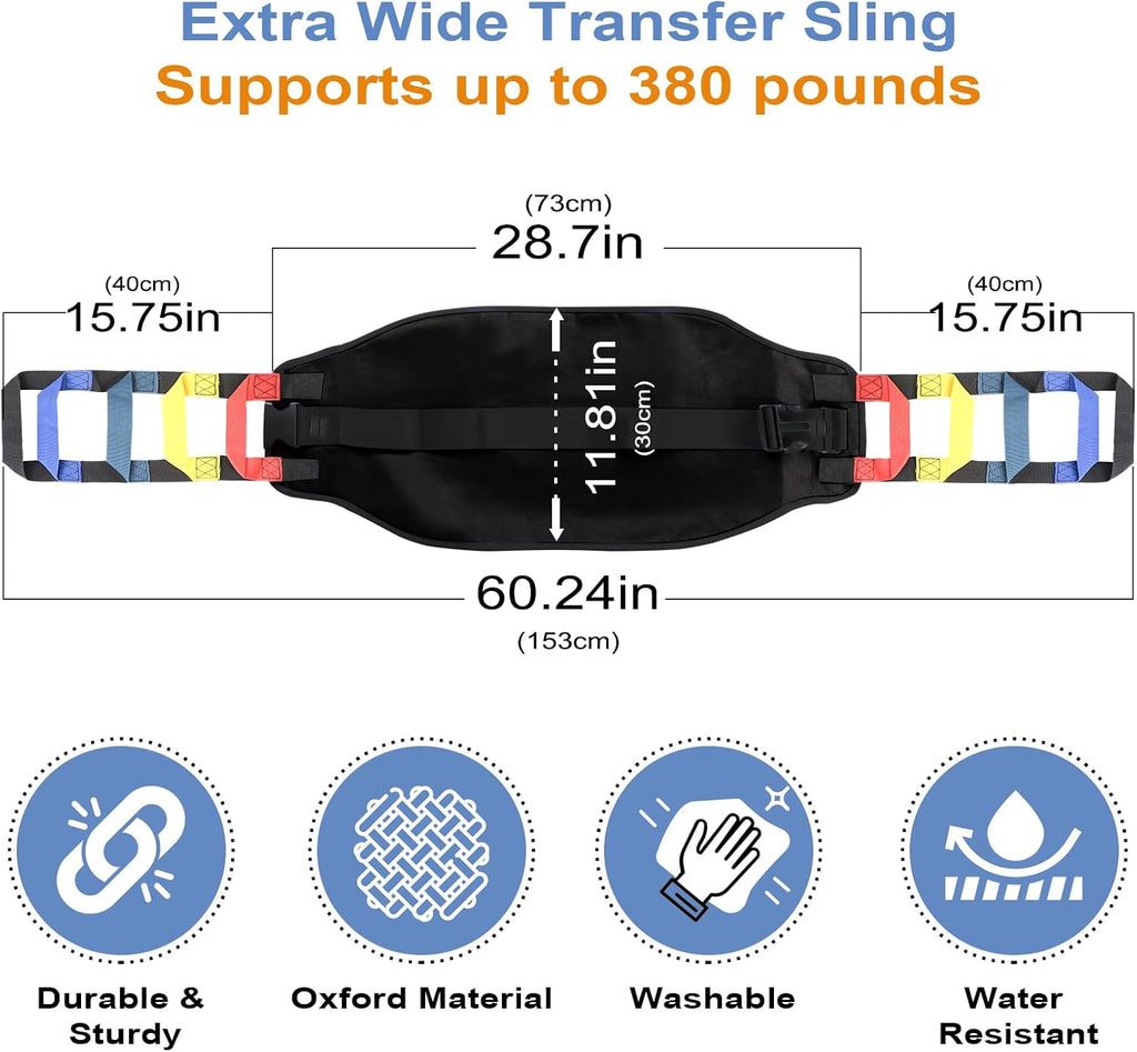 Transfer Sling, Transfer Belt for Elderly, Gait Belts for Seniors