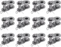uxcell 16Pcs #25 Chain Offset Half Link Roller, 1/4" Pitch Carbon Steel, Standard Chain End Connector Split Links for 04C Chain