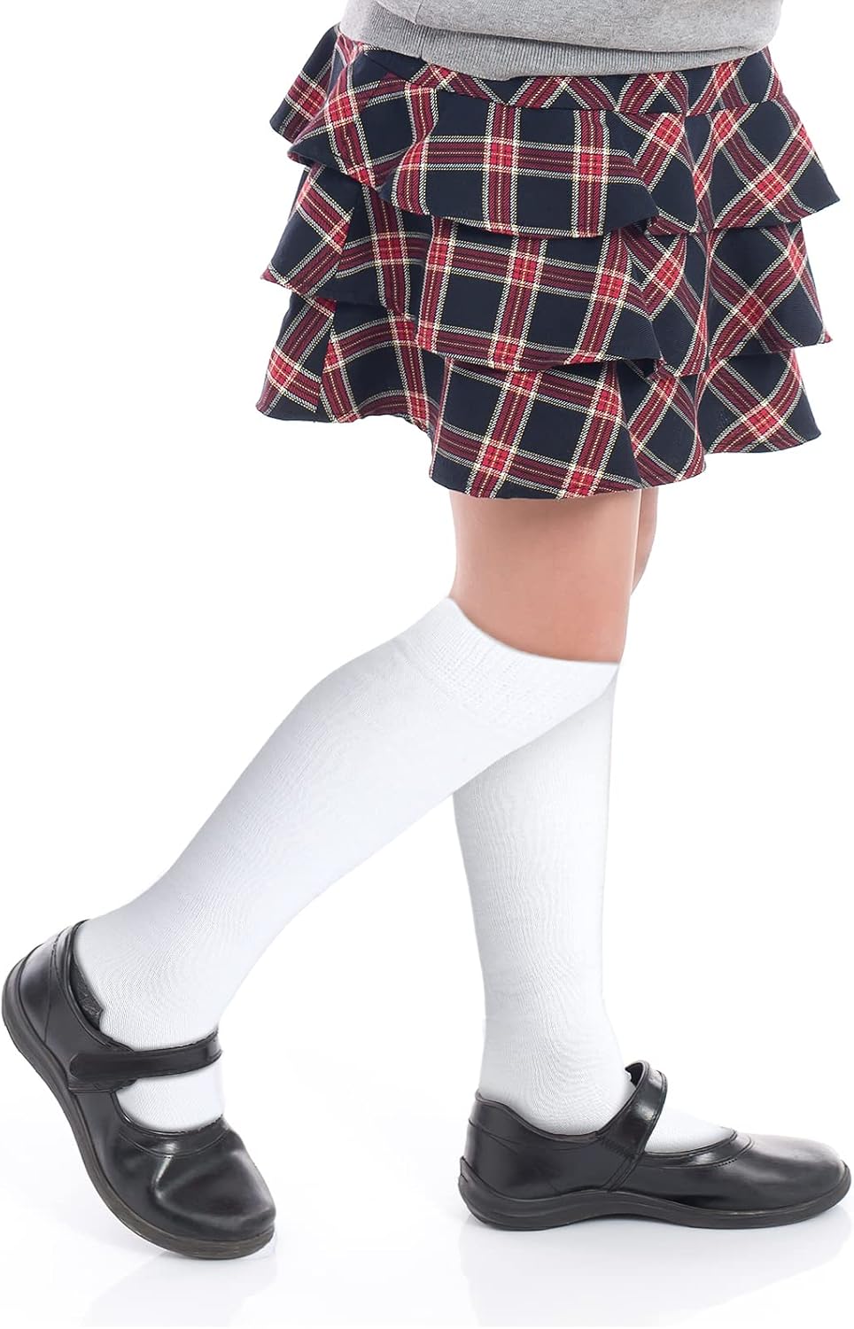 12 Pairs Knee High Socks for Girls 8-10 Years | Soft Breathable Seamless Knee High Socks for Uniform, Dresses and
