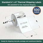 4x6 Thermal Labels, 500 per Roll,Shipping Labels for Small Business