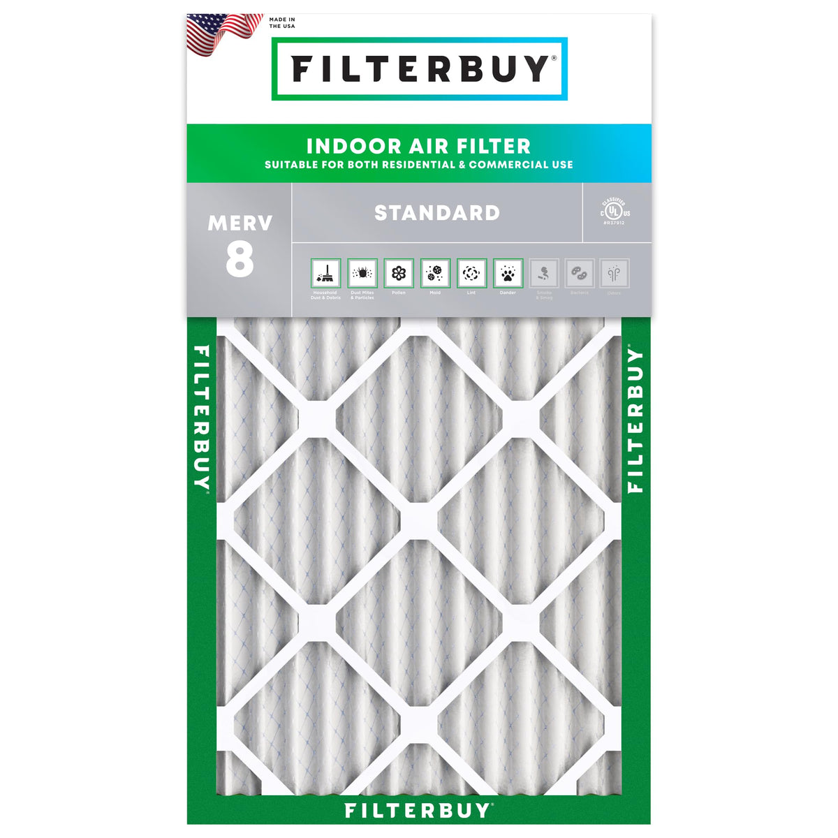 14x25x2 Air Filter MERV 8 Dust & Allergy Defense (1-Pack)