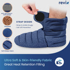 Microwavable Booties for Cold Feet, Heated Slippers, Navy L