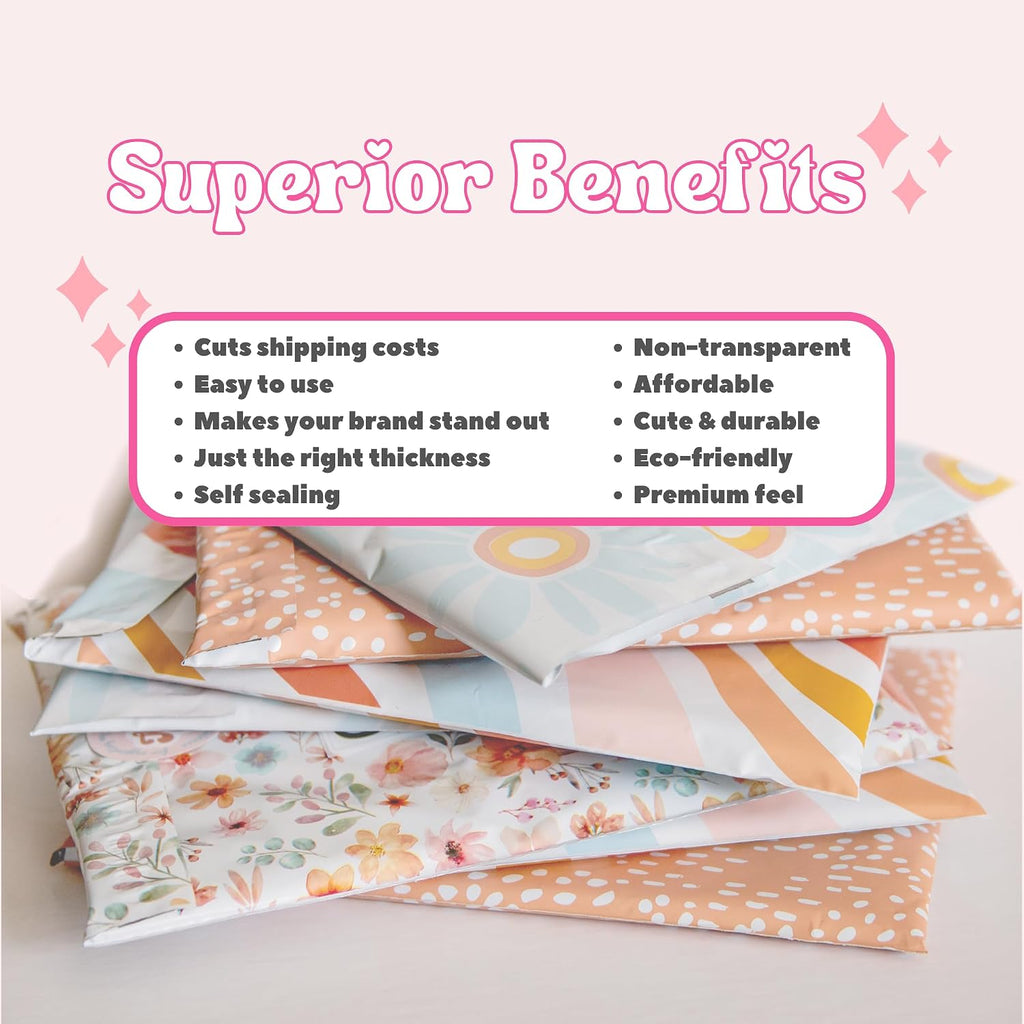 10x13 Poly Mailers Variety Pack Cute Shipping Bags Mailer
