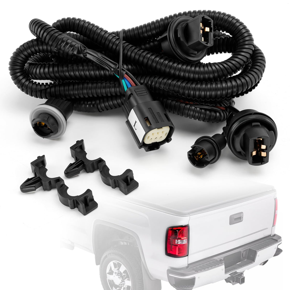 Driver Left Tail Light Wiring Harness 2m for GMC Sierra 23295980 Non-LED
