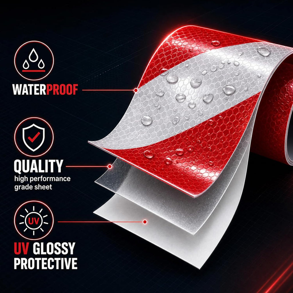 Reflective Tape 2 Inch × 82 Feet Warning Safety Sticker Night Reflectors