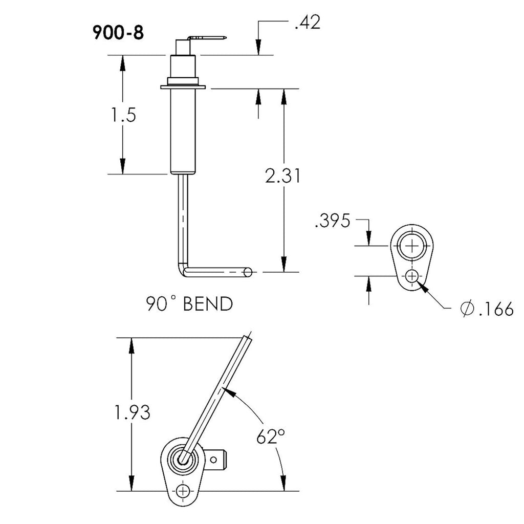 Furnace Flame Sensor Replaces Lennox - Armstrong - Ducane 28M97