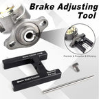 Aluminum Brake Booster Rod Adjustment Tool, Brake Master Cylinder Depth Checker Fits Most Boosters with Adjustable Pins for Accurate Pedal Travel (Black)