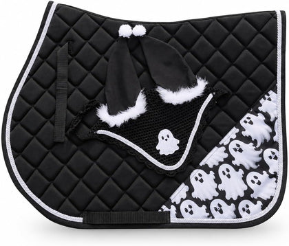 Halloween English Saddle Pad Set Black Orange