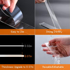 Double Sided Tape Heavy Duty, Clear Mounting Tape 1.18in x 10ft