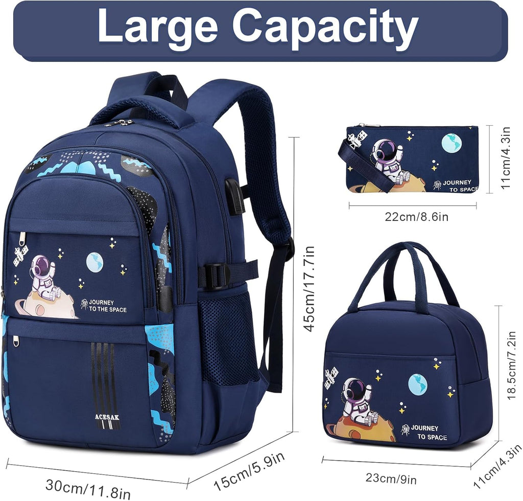 Backpack for Boys - Boy Backpack Schoolbag for Boys Kids Children Teens Girls Elementary Middle School Bags