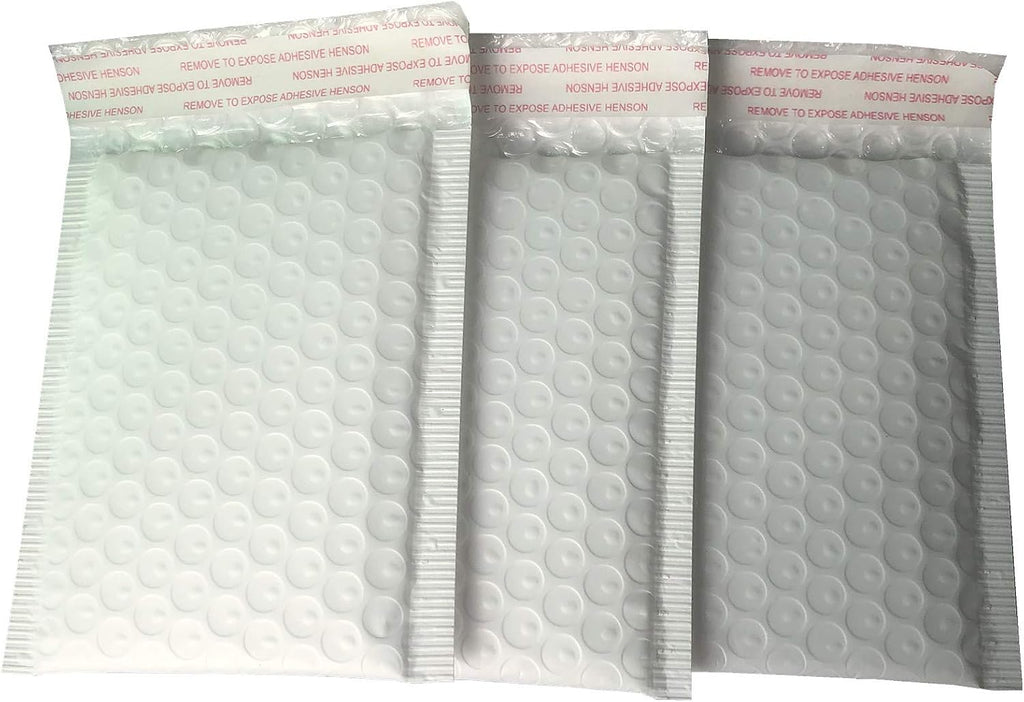 3.5x5 Inch White Poly Bubble Mailers Padded Envelopes, Self-Sealing Shipping Bags 50 Pack