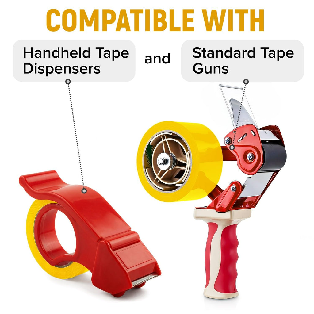 2" x 110 Yards Yellow Packing Tape, 6 Rolls