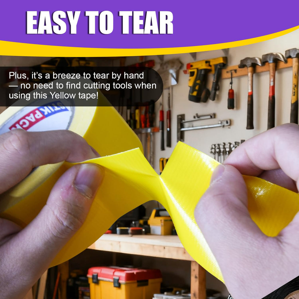 Heavy Duty Yellow Duct Tape 2 Inches x 165 Feet, 1 Roll