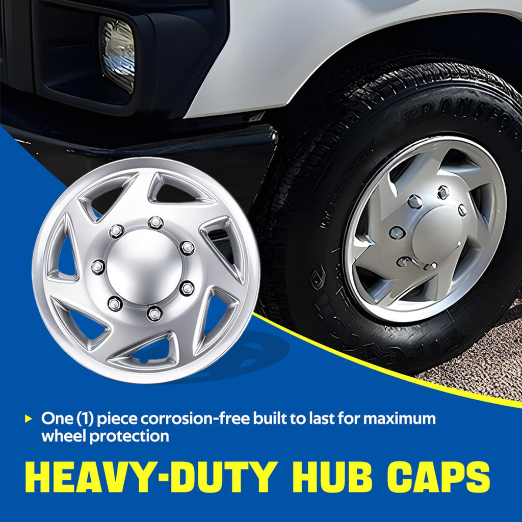 16 Inch Hubcaps for Ford E150 E250 E350 1992-2014, 1 Pack