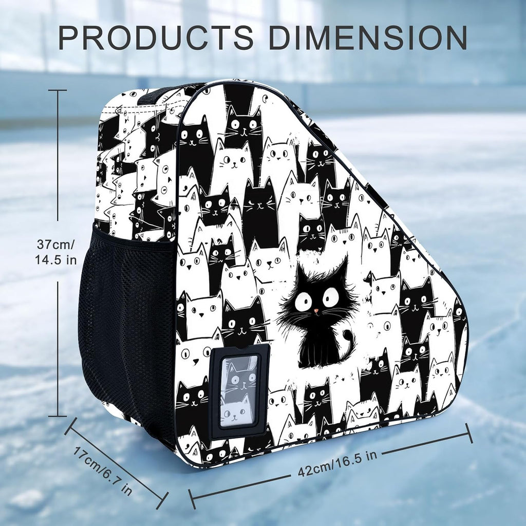 Camo Print Skate Bag For Ice Roller Inline Skates With Adjustable Shoulder Strap Fit Women Men Adults