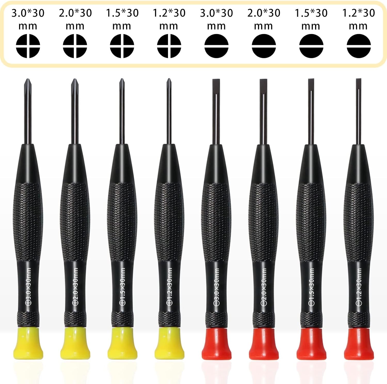 Eyeglass Repair Kit with Glasses Screws - Contains Precision Screwdriver kit and Nose Pads, Cleaning Cloth, Tweezers