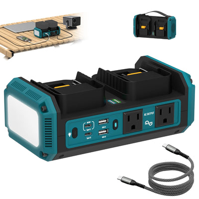 Kzreect 350W Pure Sine Wave Inverter Compatible with Makita 18V Battery