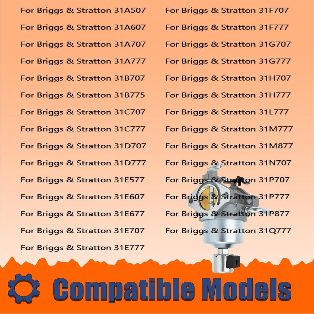 Carburetor for Briggs Stratton Nikki 594601 33R777-0003-G1 33R777-0004-G1 | Compatible with 33R777-0003-G1